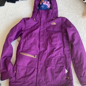 North face ski jacket in purple